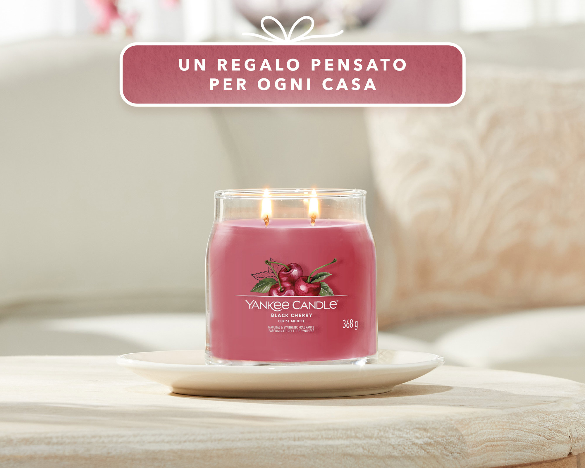 Giara Candela Media Signature Black Cherry - Yankee Candle - immagine 6