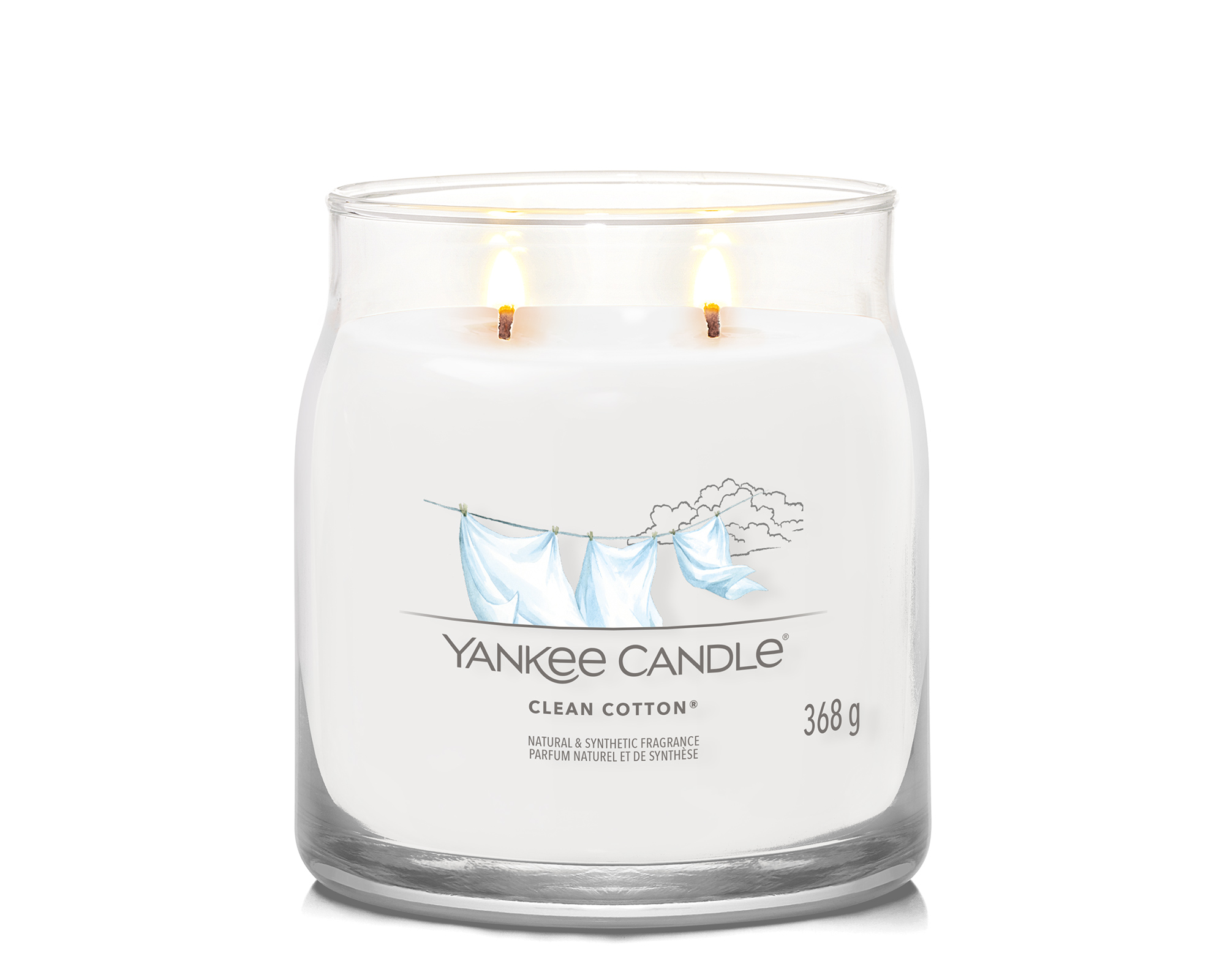 Candela Tumbler Grande Clean Cotton - Yankee Candle - FloralGarden