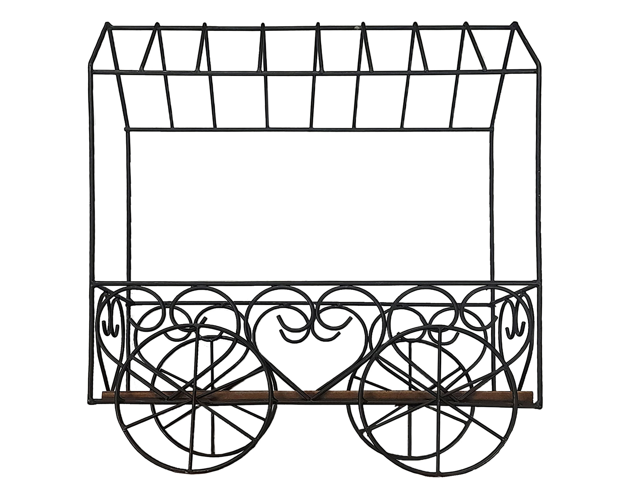 Carretto Porta Piante in MDF e Metallo - immagine 2