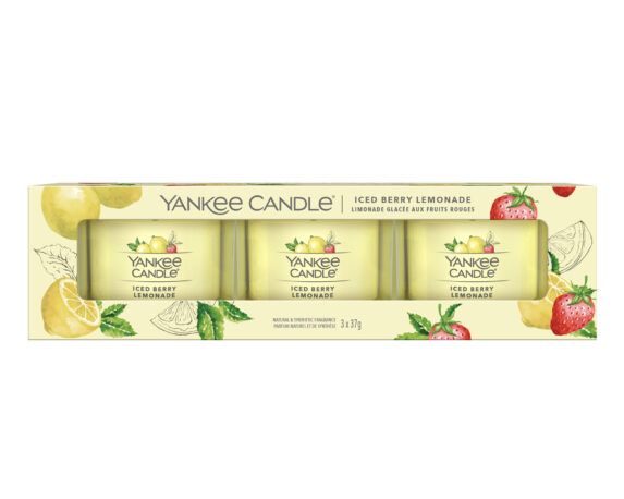 Set 3 Pz Candela Voltiva Singola Iced Berry Lemonade – Yankee Candle