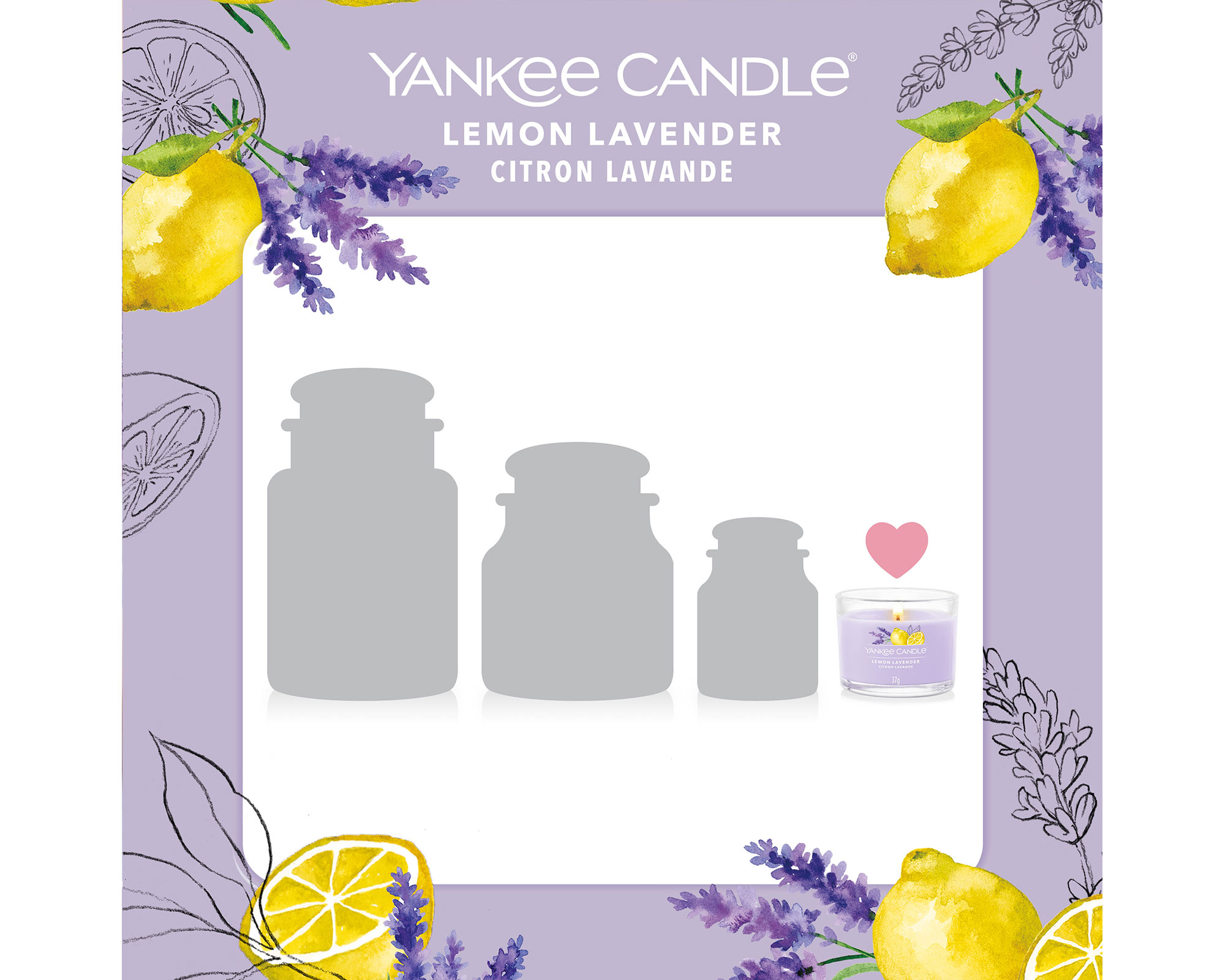 Set 3 Candela Voltiva Singola Lemon Lavender - Yankee Candle