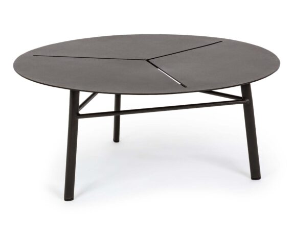 Tavolino Cristobal D80 Antracite In Alluminio – Bizzotto