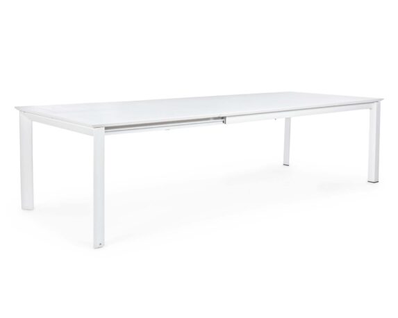 Tavolo Allungabile 200-300×110 Konnor Bianco In Alluminio E Poliestere – Bizzotto