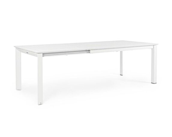 Tavolo Allungabile 160-240×100 Konnor Bianco In Alluminio – Bizzotto