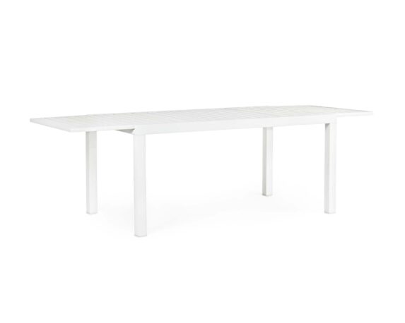 Tavolo Allungabile Hilde Bianco 160-240×90 In Alluminio – Bizzotto