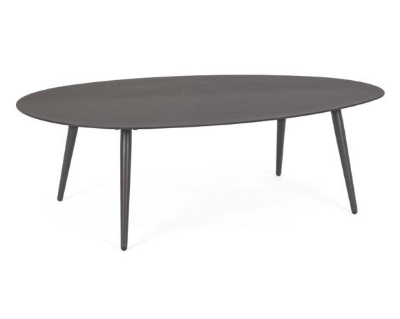 Tavolino Ridley 120×75 Antracite In Alluminio – Bizzotto