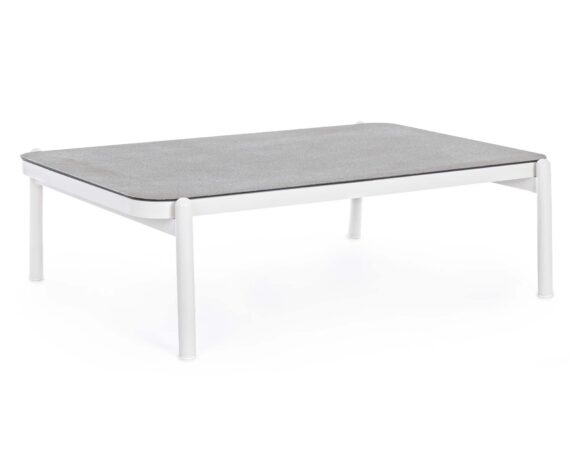 Tavolino Florencia 120×75 Bianco In Alluminio – Bizzotto