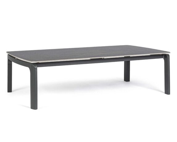 Tavolino Jalisco 120×70 Antracite WG20 In Alluminio E Ceramica – Bizzotto