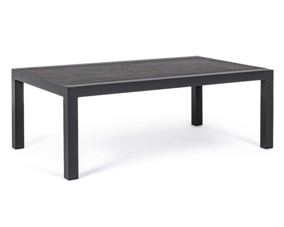 Tavolino Kledi 120×70 Antracite JX55 In Alluminio E Ceramica – Bizzotto