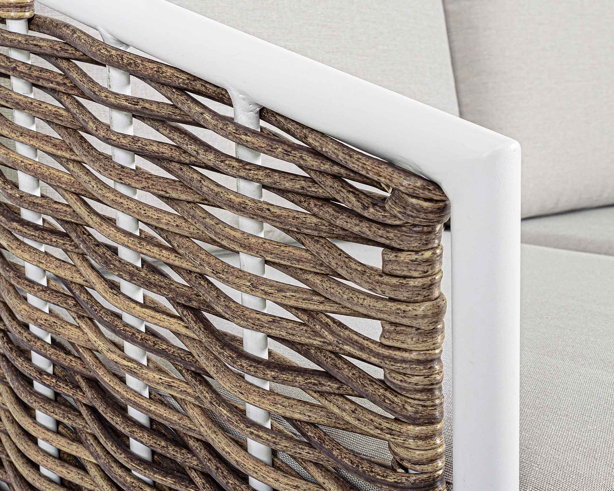 Set 3 Pz Salotto con Cuscini Maribela Bianco in Alluminio e Poliestere - Bizzotto - immagine 9