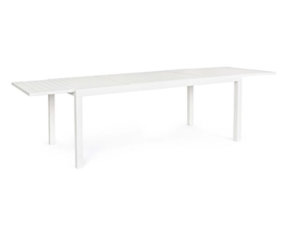 Tavolo Allungabile Hilde Bianco 200-300×100 In Alluminio – Bizzotto