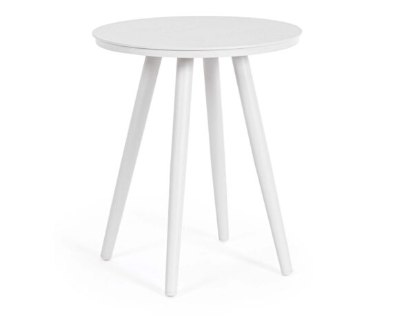 Tavolino Space D40 Bianco In Alluminio – Bizzotto