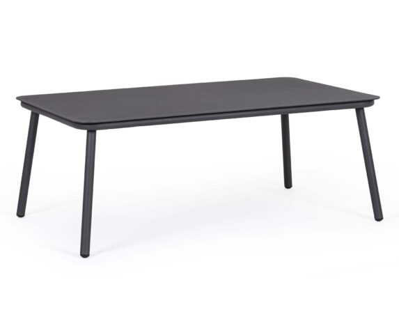 Tavolino Spike 104×61 Antracite In Alluminio – Bizzotto
