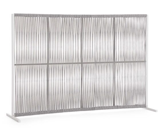 Paravento Paxson 180×120 Bianco Grigio QS20 In Alluminio E Poliestere – Bizzotto