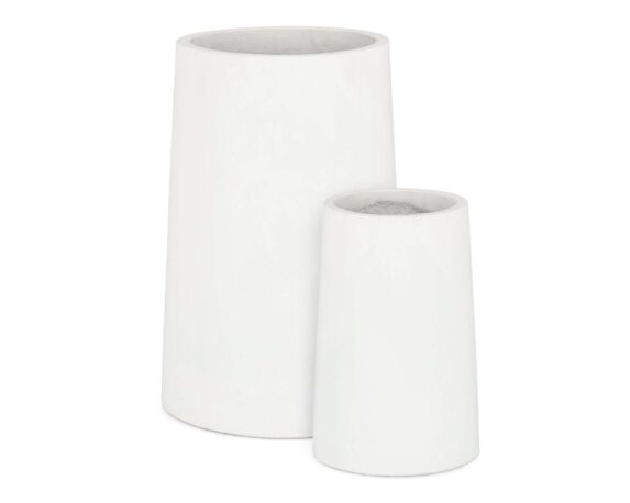 Set 2 Pz Porta Vaso Hoian Tondo Bianco Alto – Bizzotto