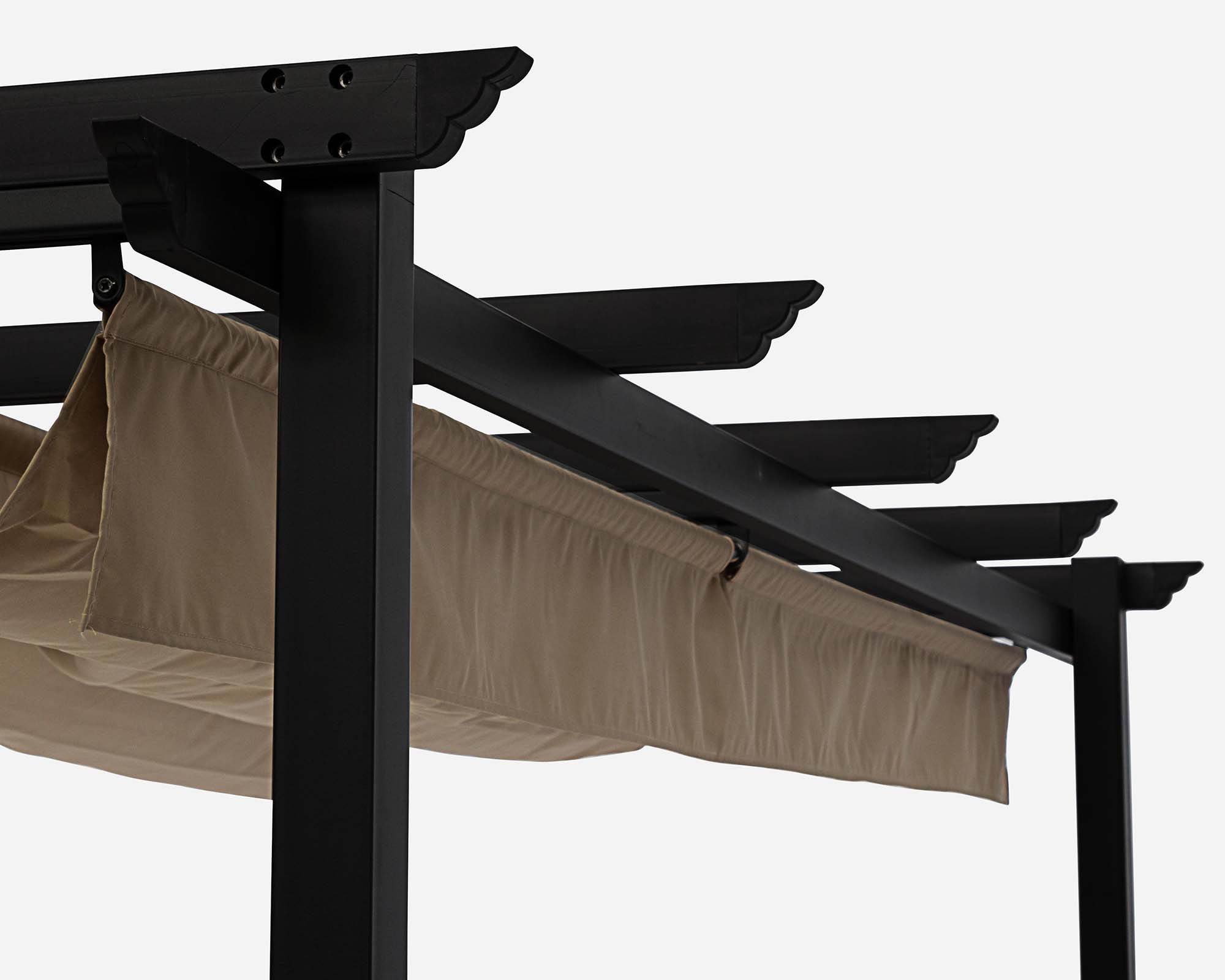 Gazebo Dynamic 3x3 Antracite Tortora In Acciaio e Poliestere - Bizzotto - immagine 5