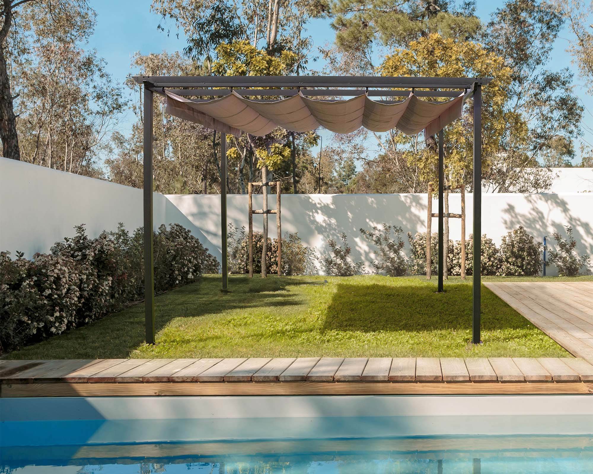 Gazebo Dynamic 3x3 Antracite Tortora In Acciaio e Poliestere - Bizzotto - immagine 7