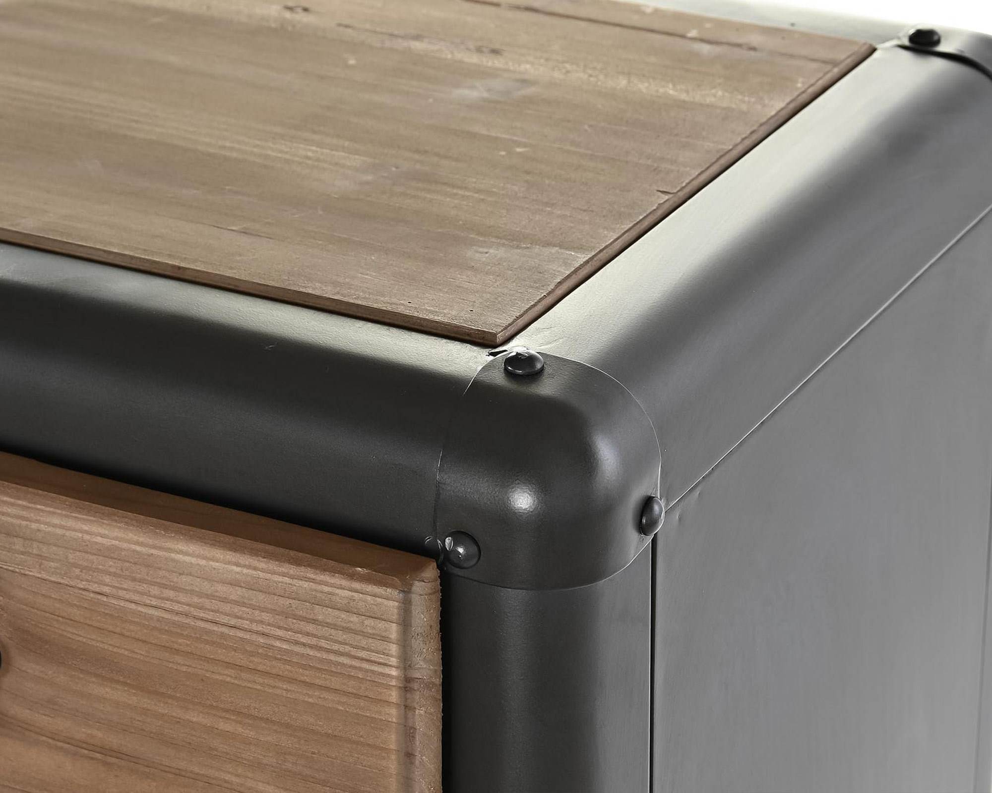 Cassettiera 10 Cassetti in Metallo e Legno Naturale - Item - immagine 5