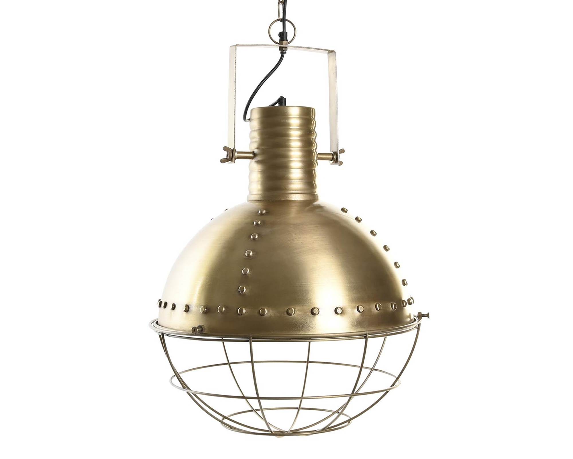 Lampada da Soffitto Dorato Consumato in Ferro - Item