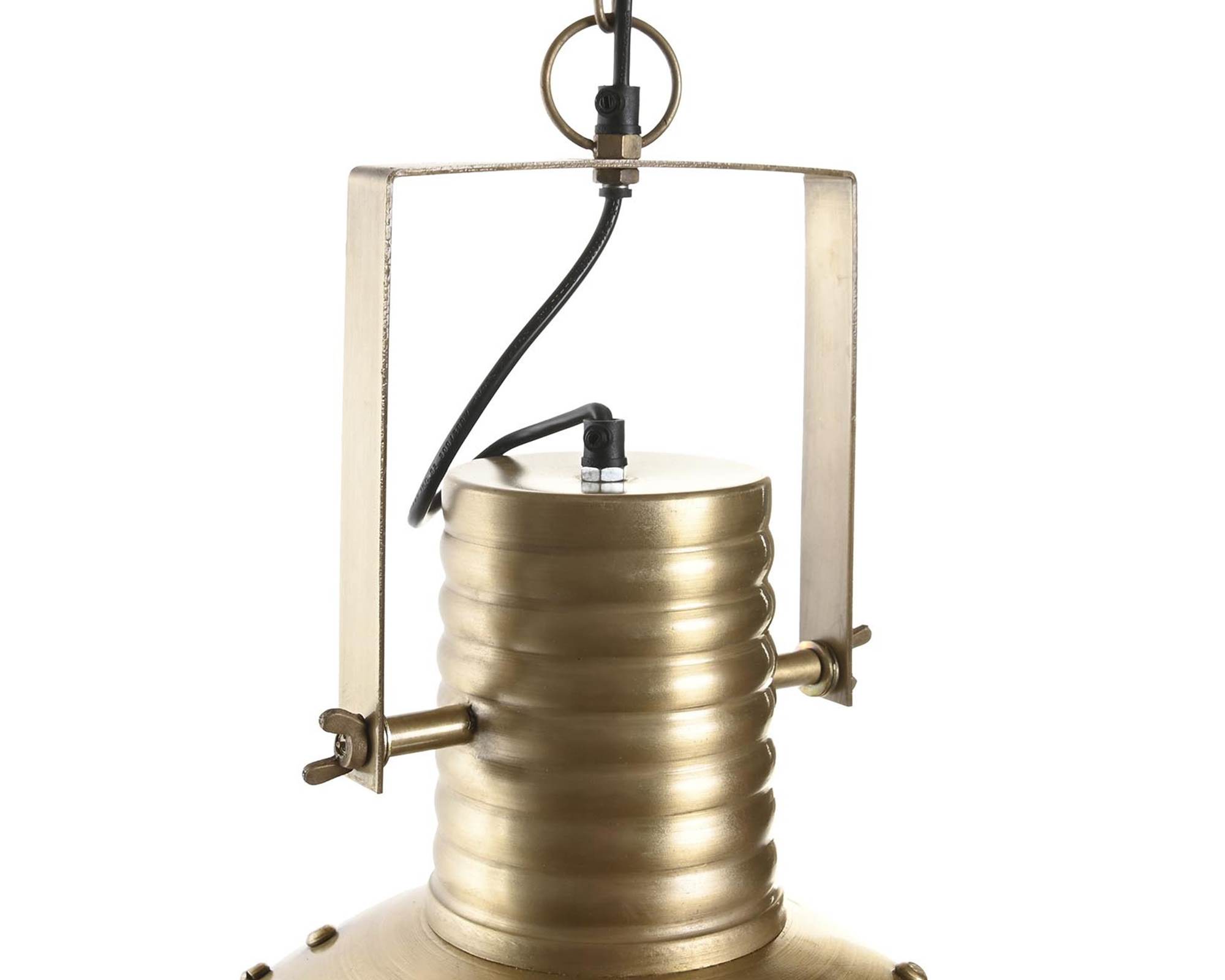 Lampada da Soffitto Dorato Consumato in Ferro - Item - immagine 3