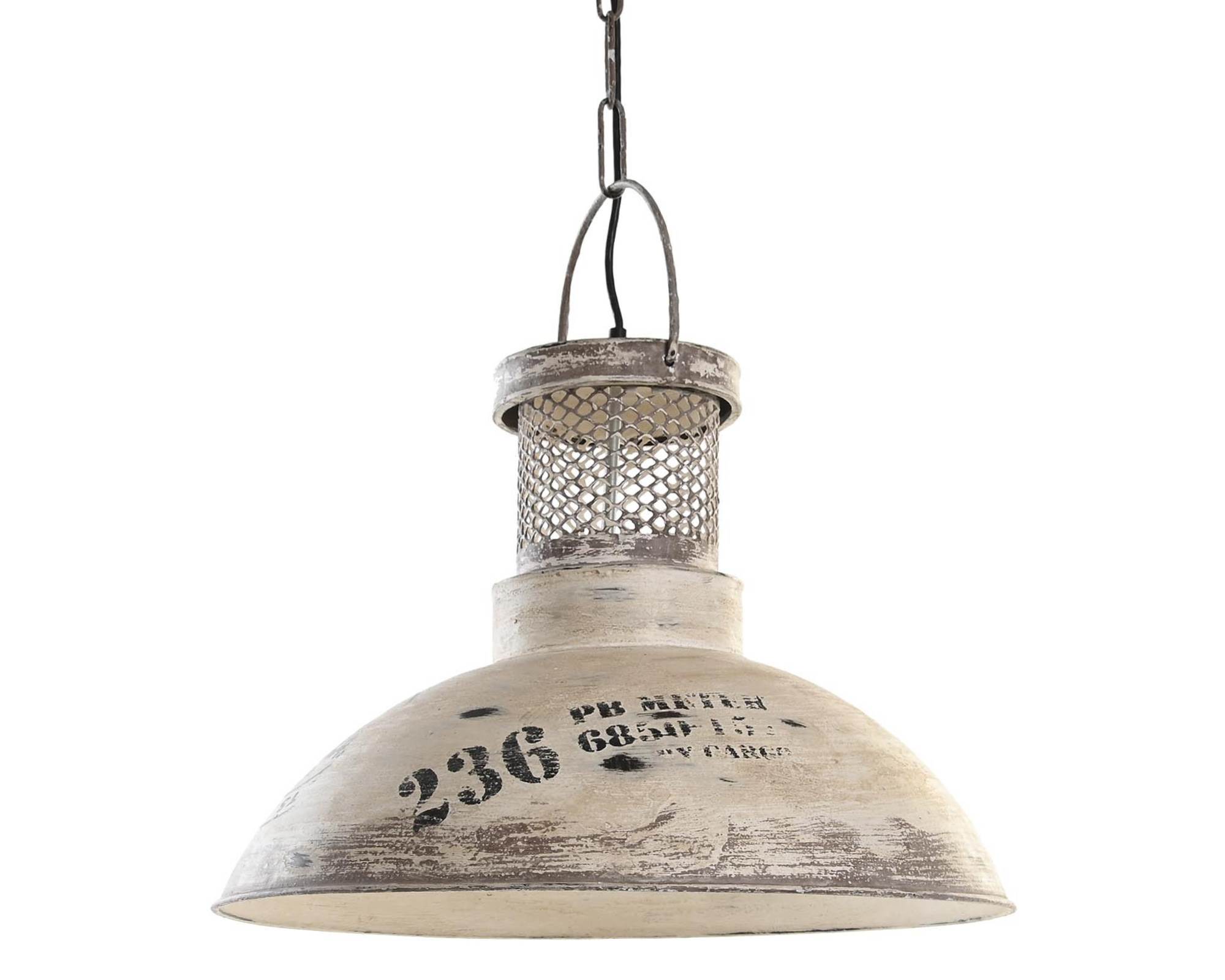 Lampada Vinatge in Metallo e Legno Beige - Item