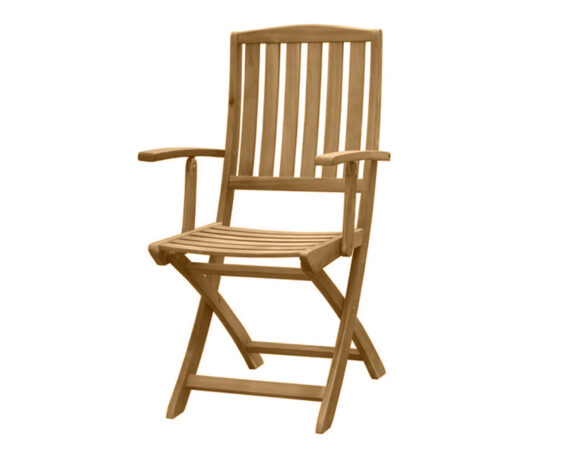 Poltrona Navis richiudibile in legno di accacia oliata