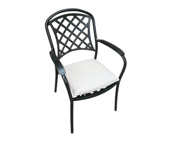 Poltrona England Bronzo in alluminio c/cuscini sabbia