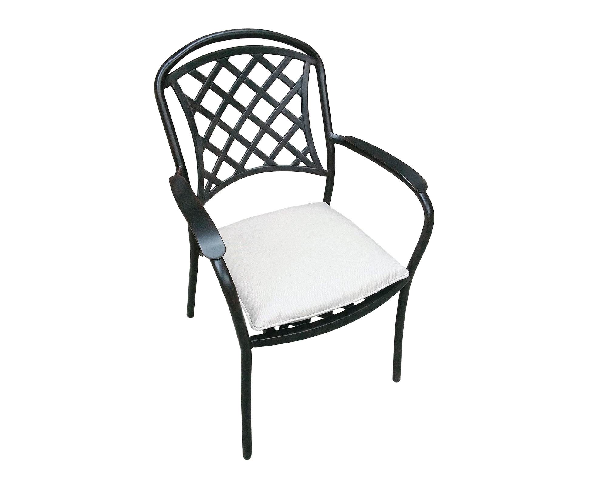 Poltrona England Bronzo in alluminio c/cuscini sabbia