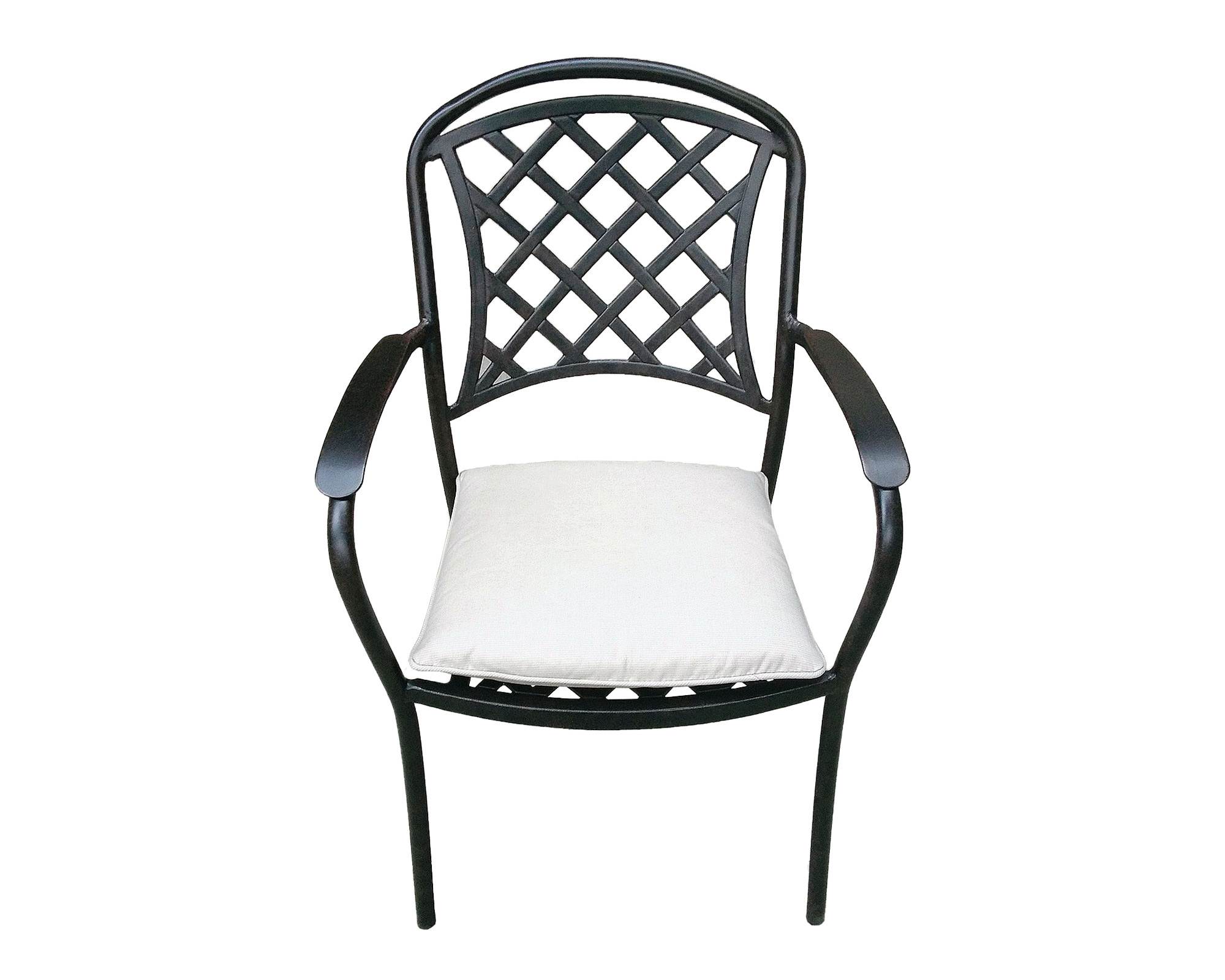 Poltrona England Bronzo in alluminio c/cuscini sabbia - immagine 2