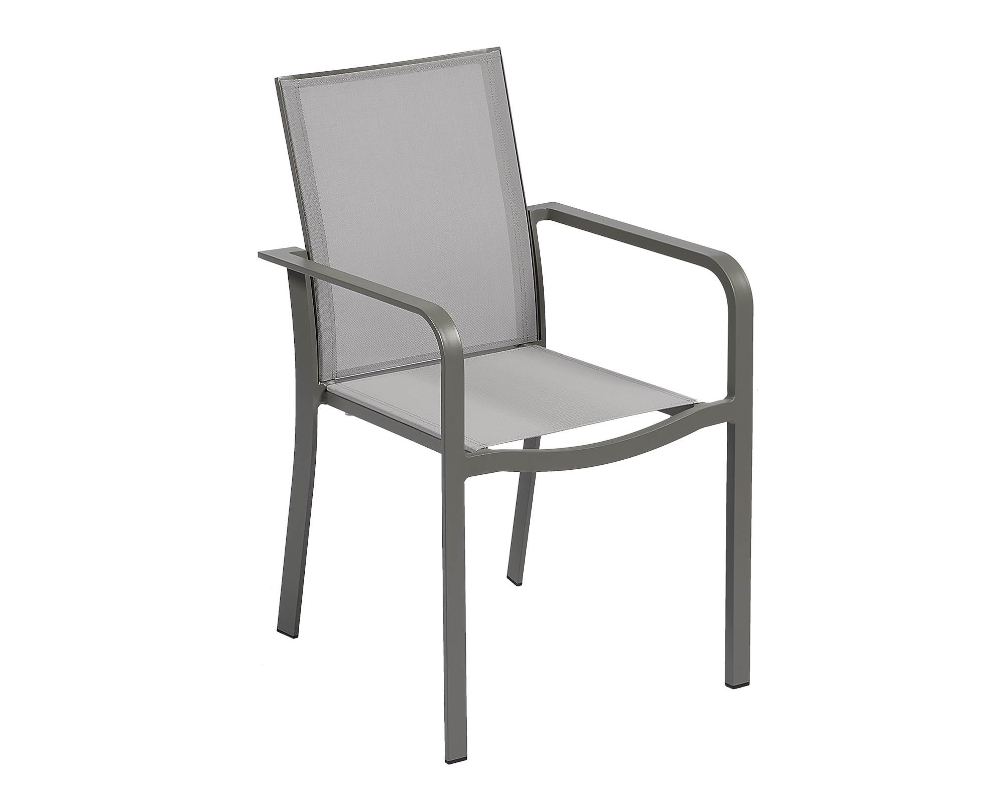 Poltrona New Croisette in alluminio/textilene taupe