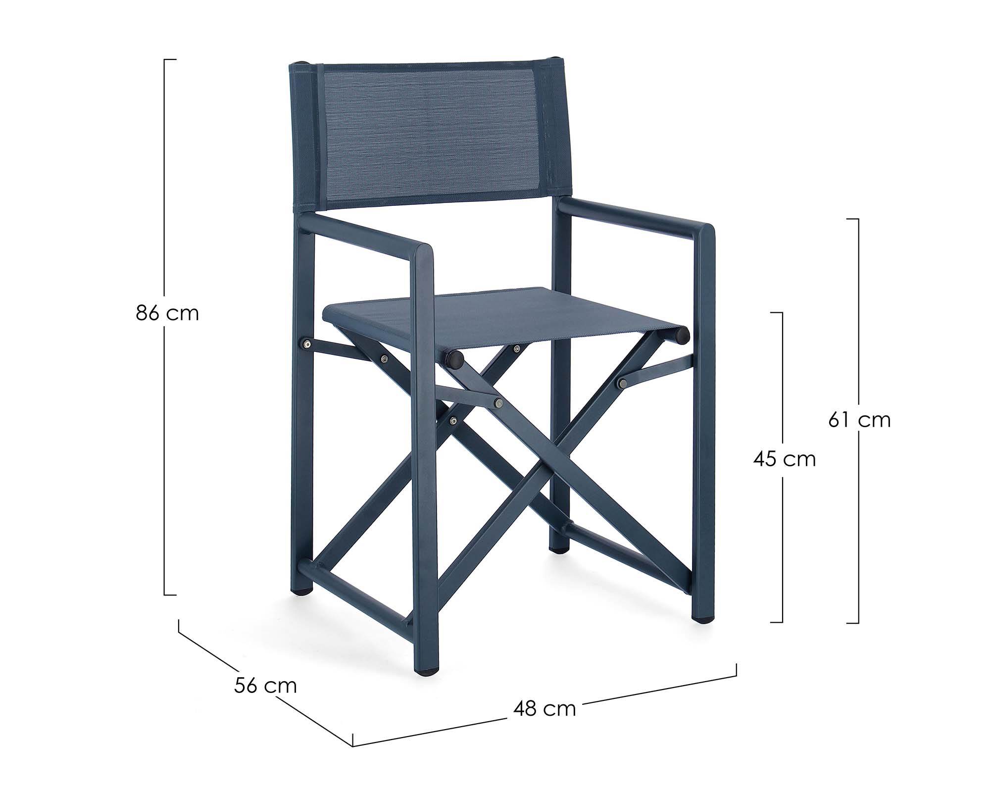 Sedia Regista Taylor Narvy in Alluminio e Textilene - Bizzotto - immagine 5