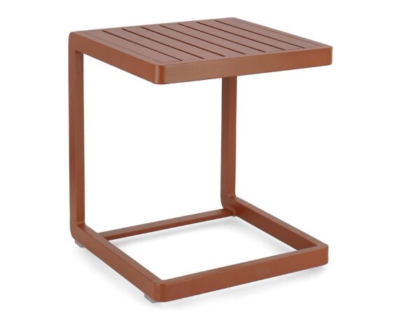 Tavolino Konnor 40×40 Terracotta In Alluminio – Bizzotto