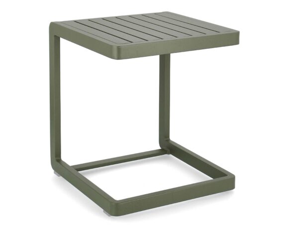 Tavolino Konnor 40×40 Verde In Alluminio – Bizzotto