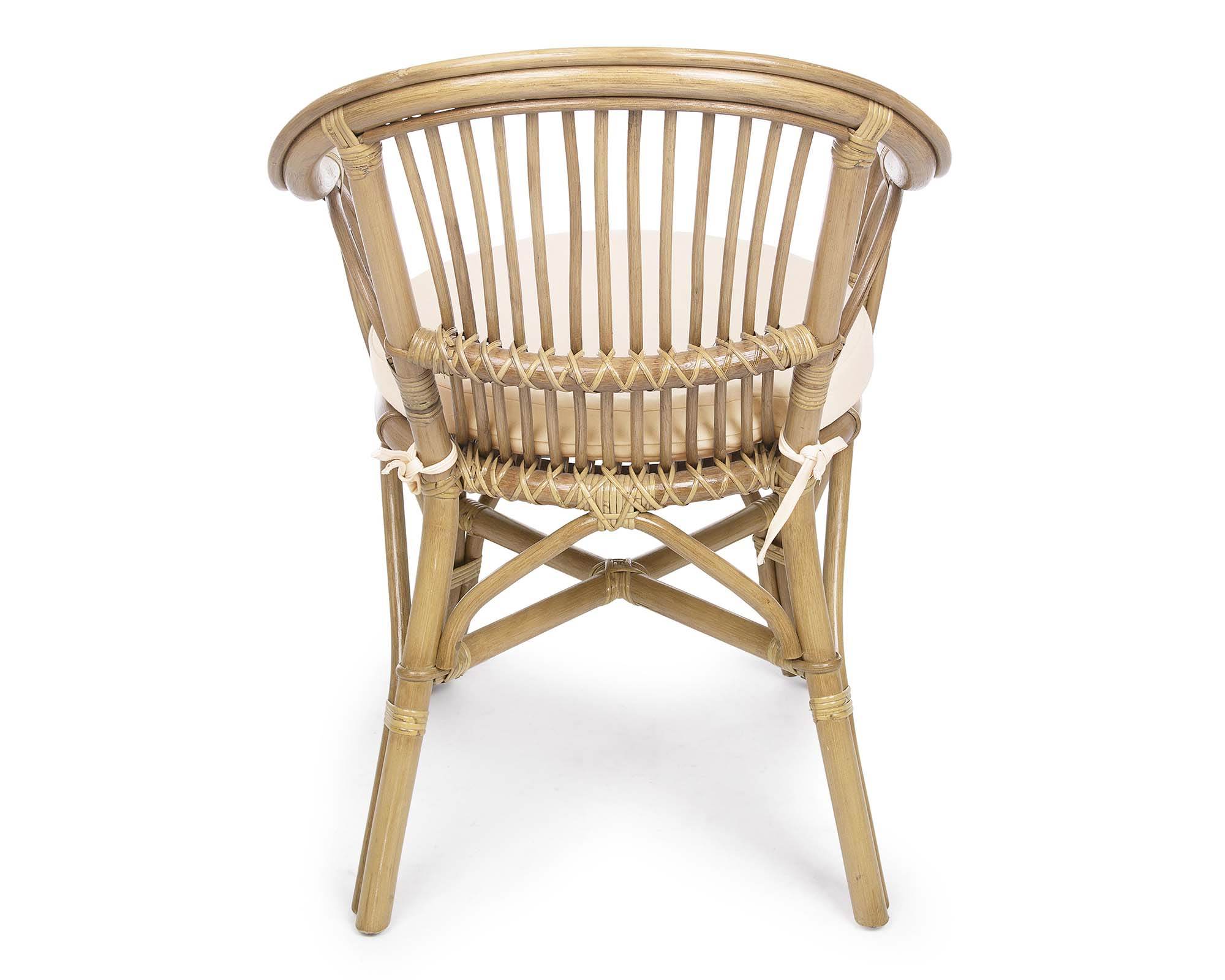 Poltrona con Cuscino Barina New 57x61x80cm in Rattan e Poliestere - Bizzotto - immagine 4