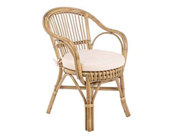 Poltrona con Cuscino Barina New 57x61x80cm in Rattan e Poliestere – Bizzotto