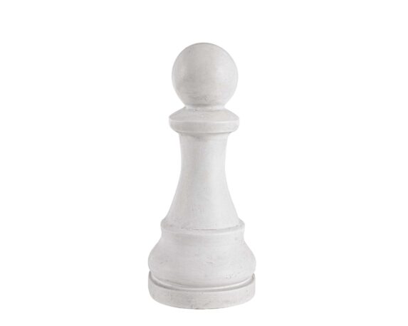 Statua Chess Pedone Bianco Assortito In Fibra Di Vetro E Argilla – Bizzotto