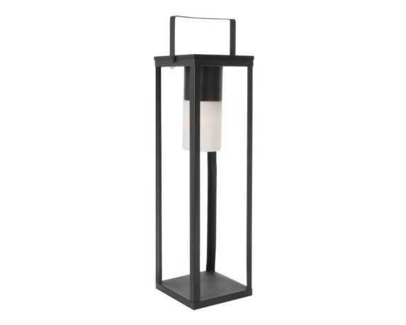 Lampada Solar LED Quadrato Nero Con Manico H75 In Acciaio – Bizzotto