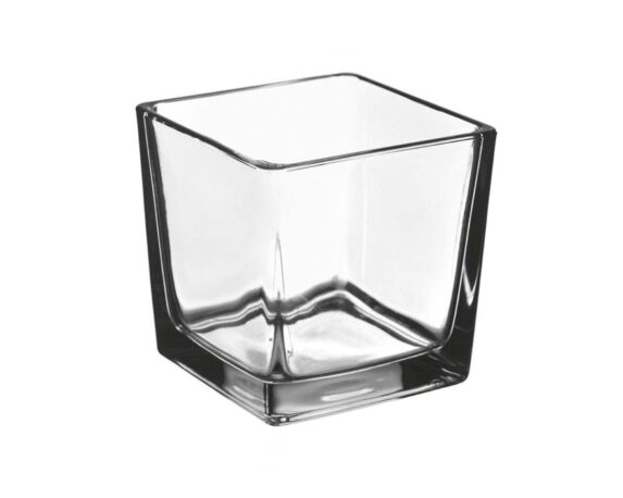 Vasetto Cubo in Vetro 10x10x10h