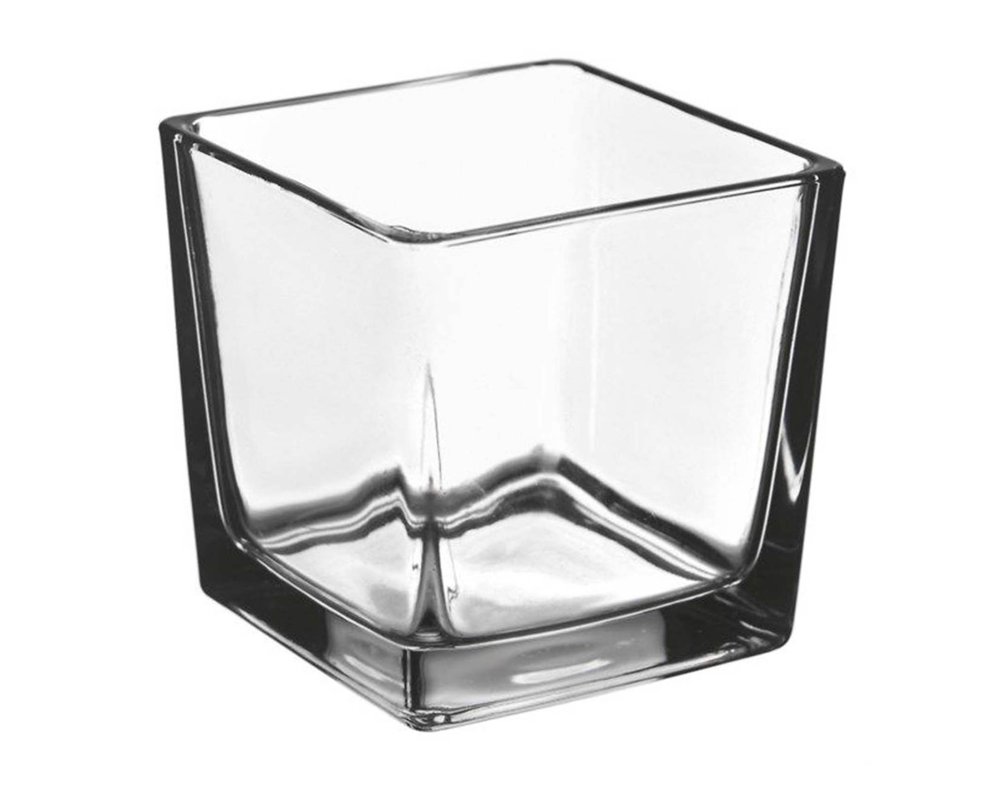 Vasetto Cubo in Vetro 14x14x14h