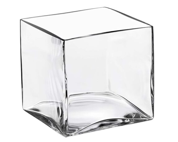 Vasetto Cubo Quadrato Vetro 20x20x20h