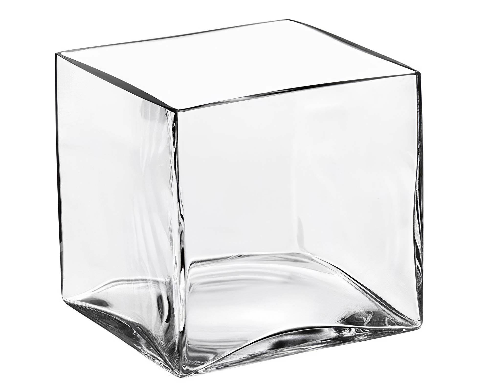 Vasetto Cubo Quadrato Vetro 20x20x20h