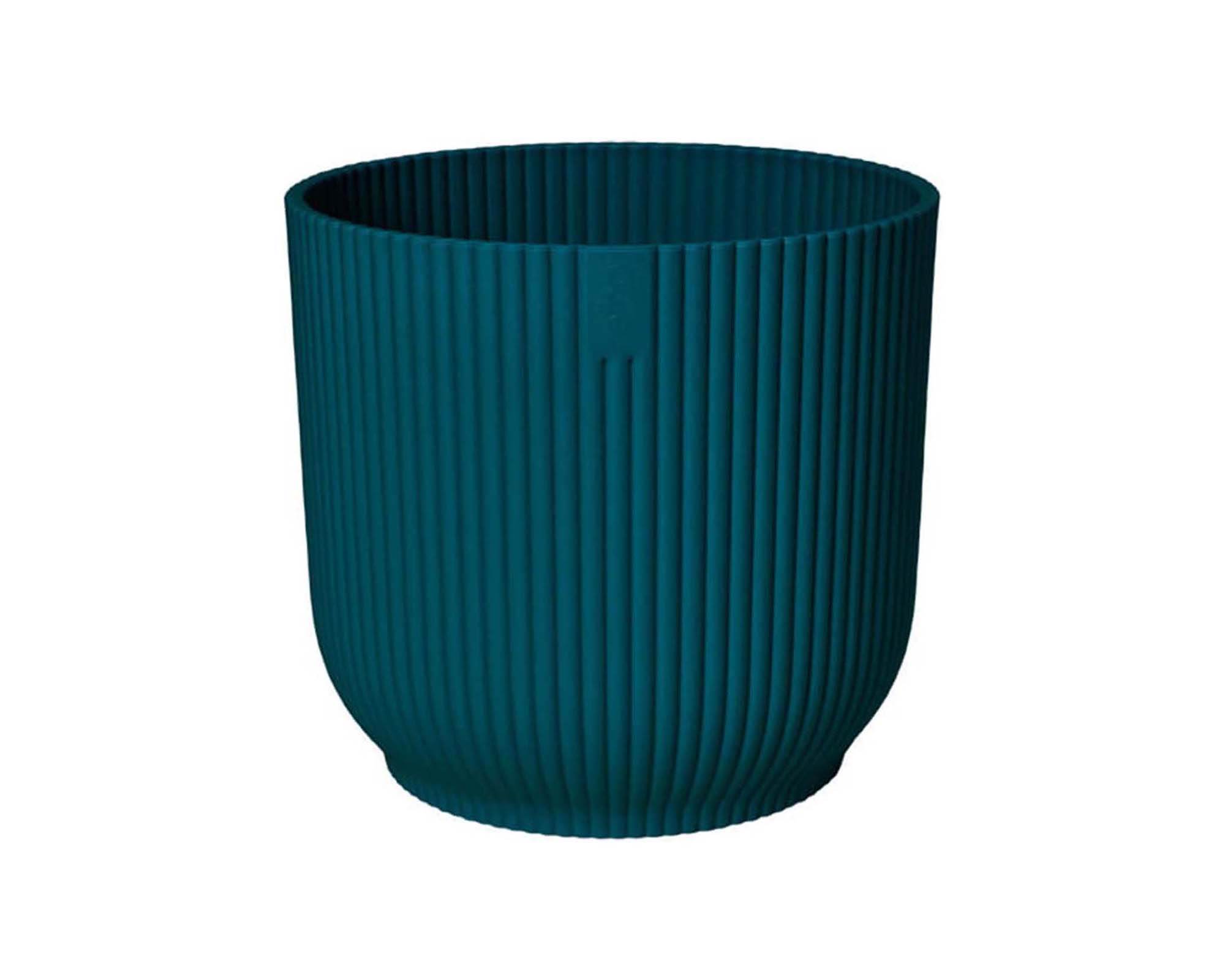 Cachepot Tondo Vibes Blu D16cm in Plastica Riciclato - Elho