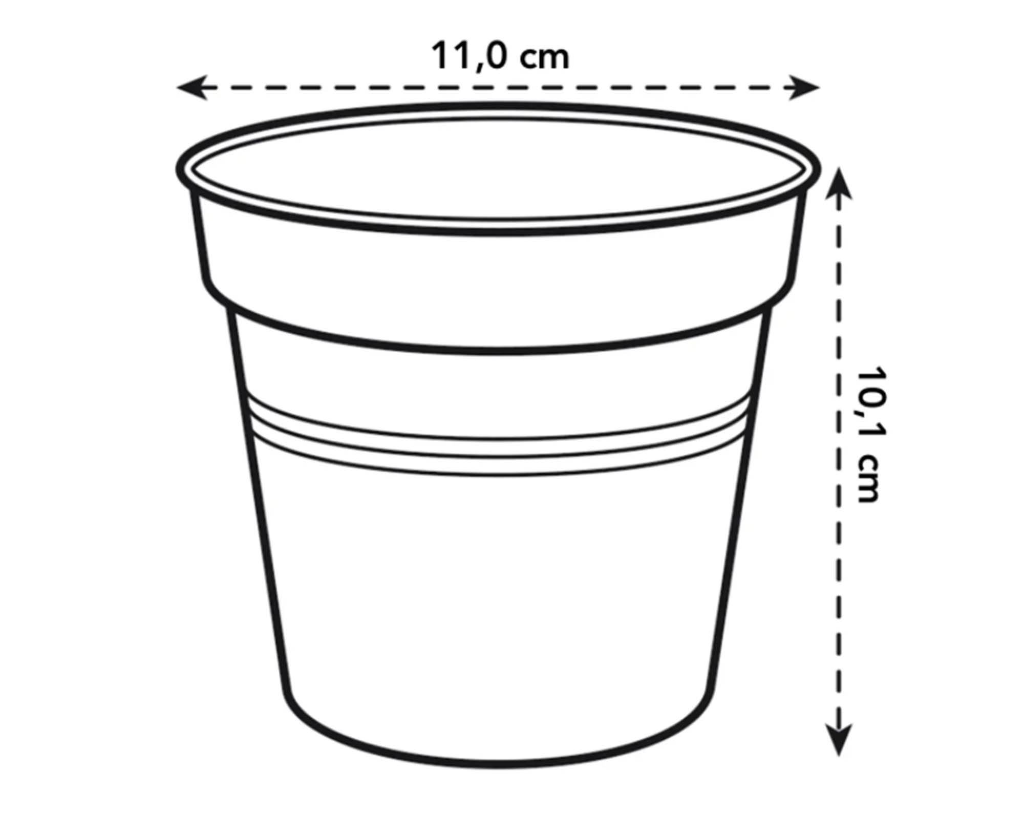 Vaso Green Basics Nero D11cm in Plastica Riciclata - Elho - immagine 8
