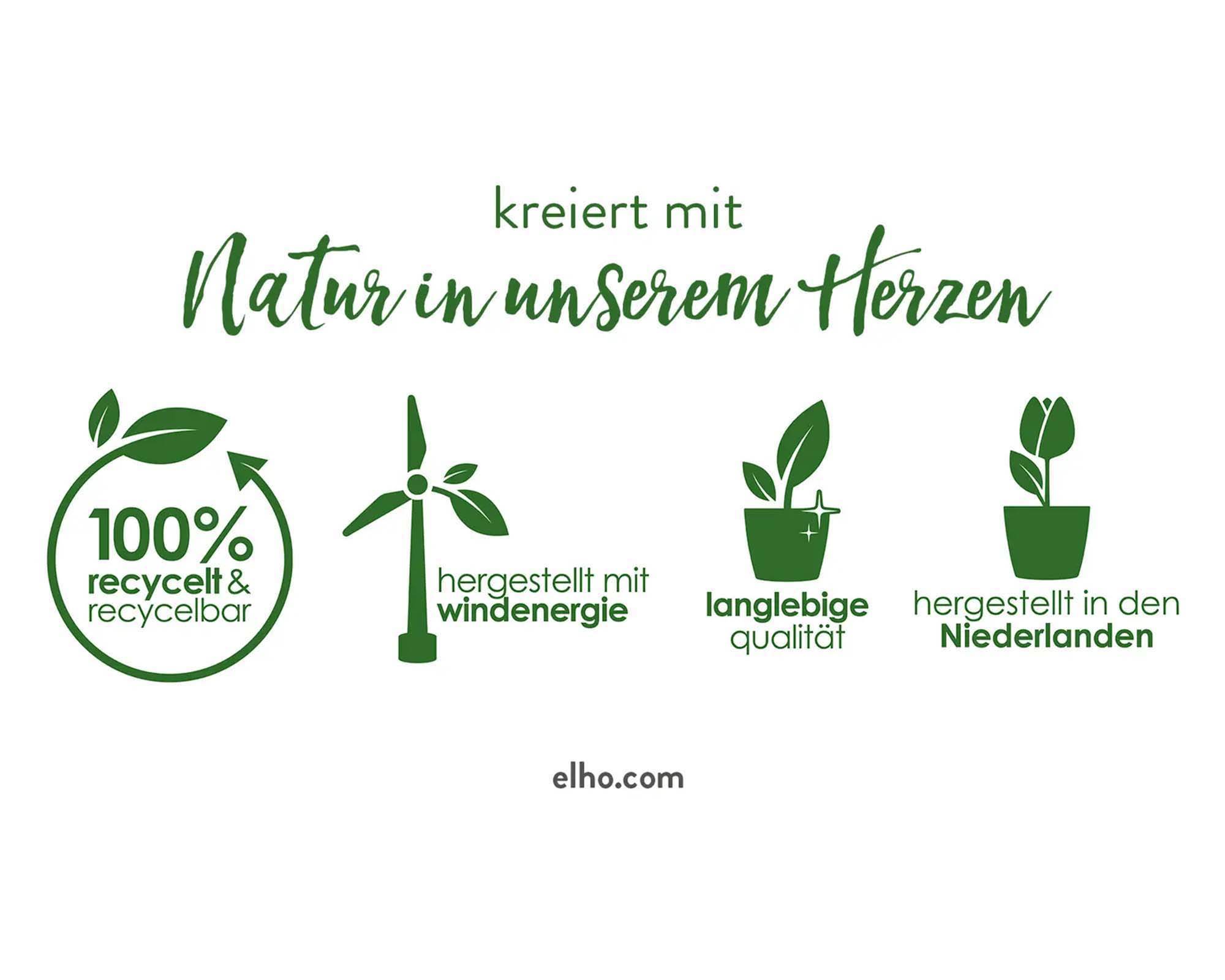 Vaso Green Basics Nero D11cm in Plastica Riciclata - Elho - immagine 9