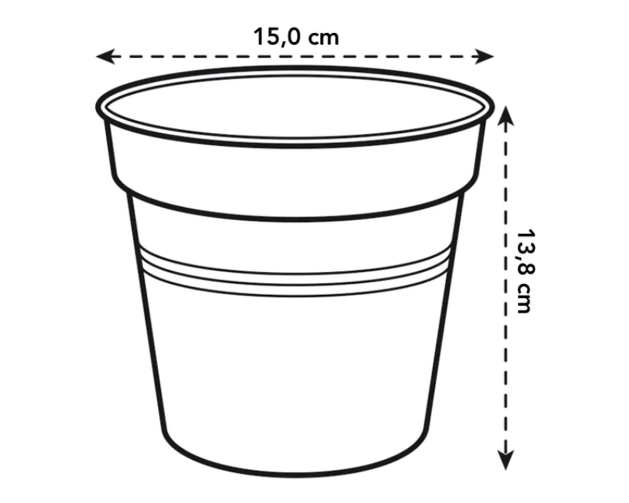 Vaso Green Basics Nero D15cm - Elho - immagine 8