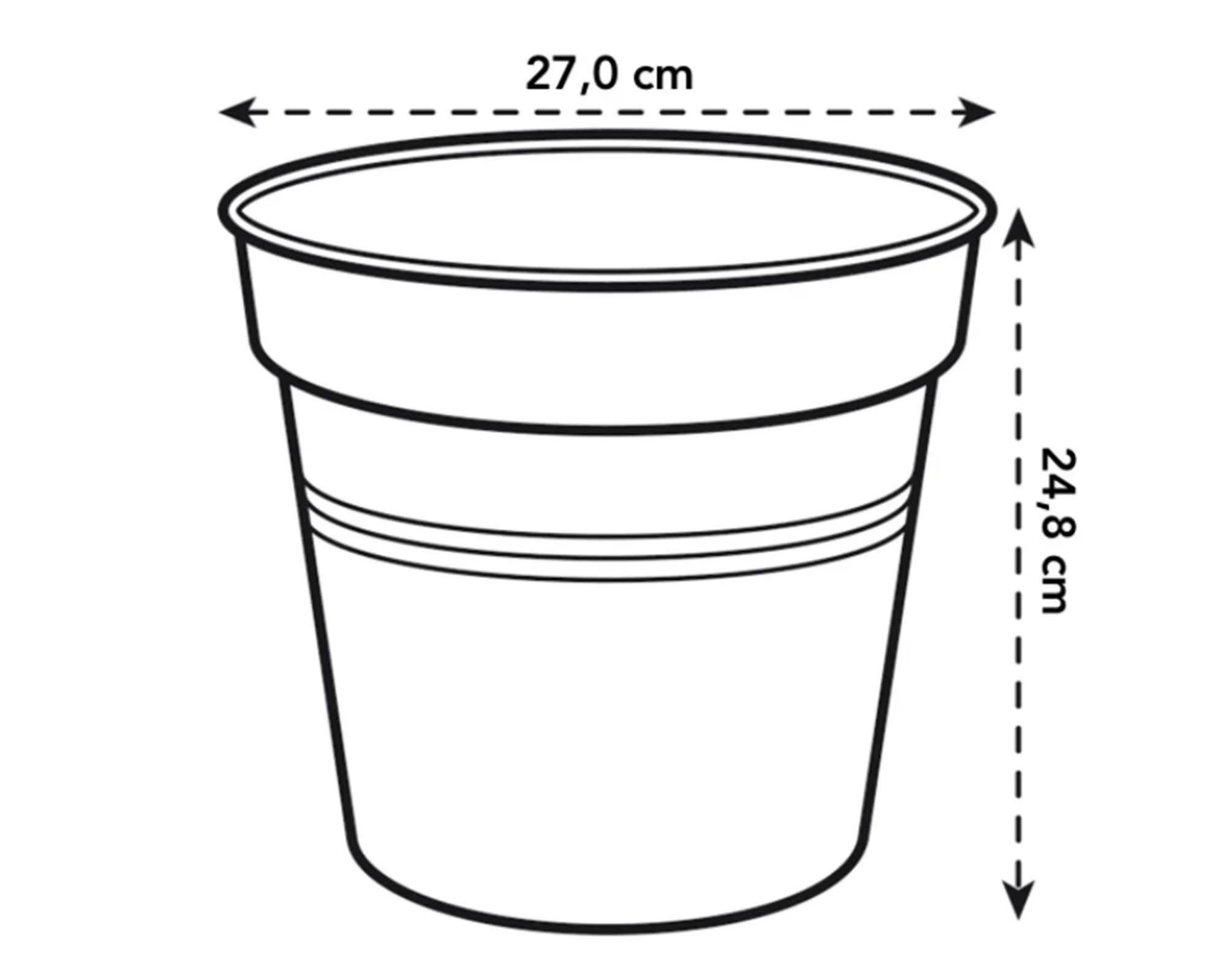 Vaso Green Basics Nero D27cm - Elho - immagine 8