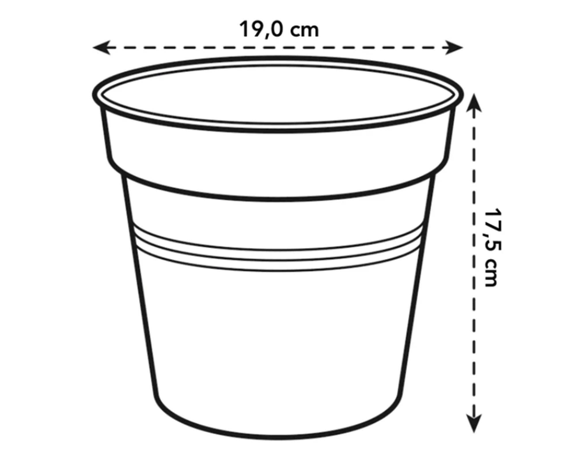 Vaso Green Basics Verde D19cm Plastica Riciclata - Elho - immagine 8