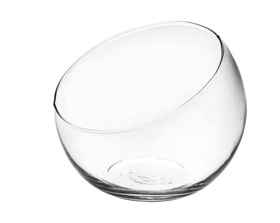 Ciotola a Sfera D12x10h Tagliata Obliqua Versatile, Pratica e Resistente in Vetro