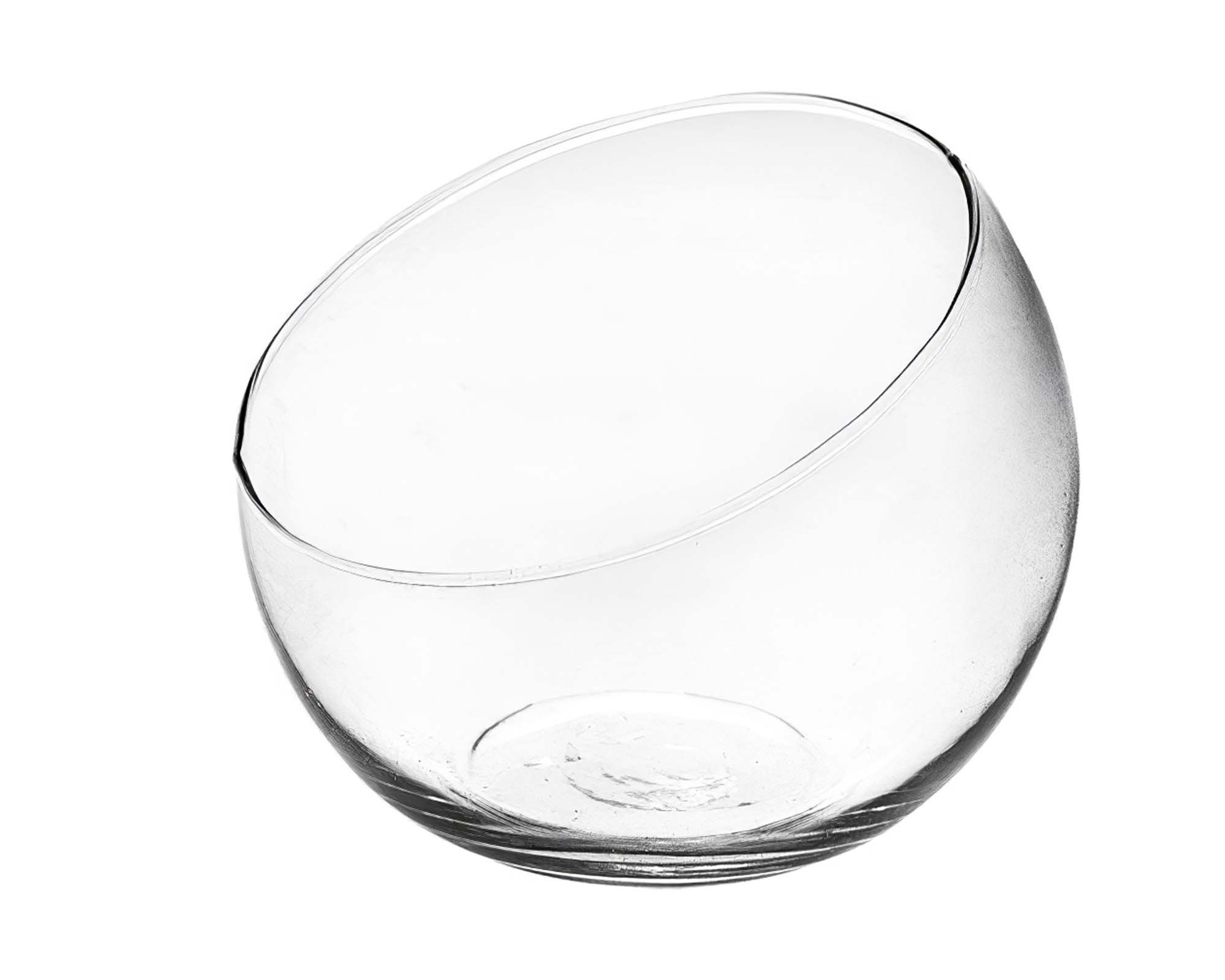 Ciotola a Sfera D12x10h Tagliata Obliqua Versatile, Pratica e Resistente in Vetro