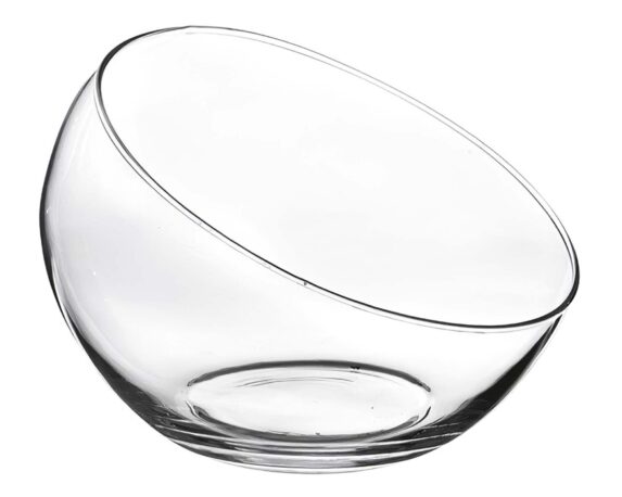 Ciotola a Sfera Tagliata Obliqua Versatile, Pratica e Resistente in Vetro D20 16H